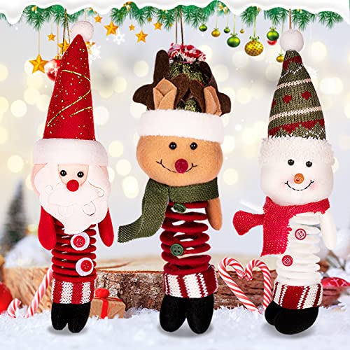 3Pcs Christmas Tree Ornaments 2022,10 Inch Hanging Ornaments For Christmas Tree Decorations Outdoor Yard, Christmas Santa Claus Snowman Xmas Reindeer For Christmas Indoor Home Theme Party Supplies #TOP21