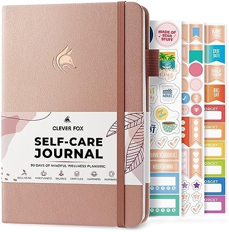 Clever Fox Self-Care Journal  Wellness & Daily Reflection Notebook  Mental Health & Personal Development Journal  Self-Care, Meditation & Mood Journal for Women & Men  A5 Size (Amber Yellow)