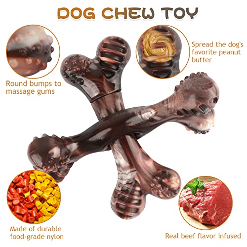 petizer Jouet à mâcher Durable pour Chiens pour mâcheurs agressifs, os de Nylon Presque Indestructible, Jouet de Nettoyage des Dents résistantes - Image 7