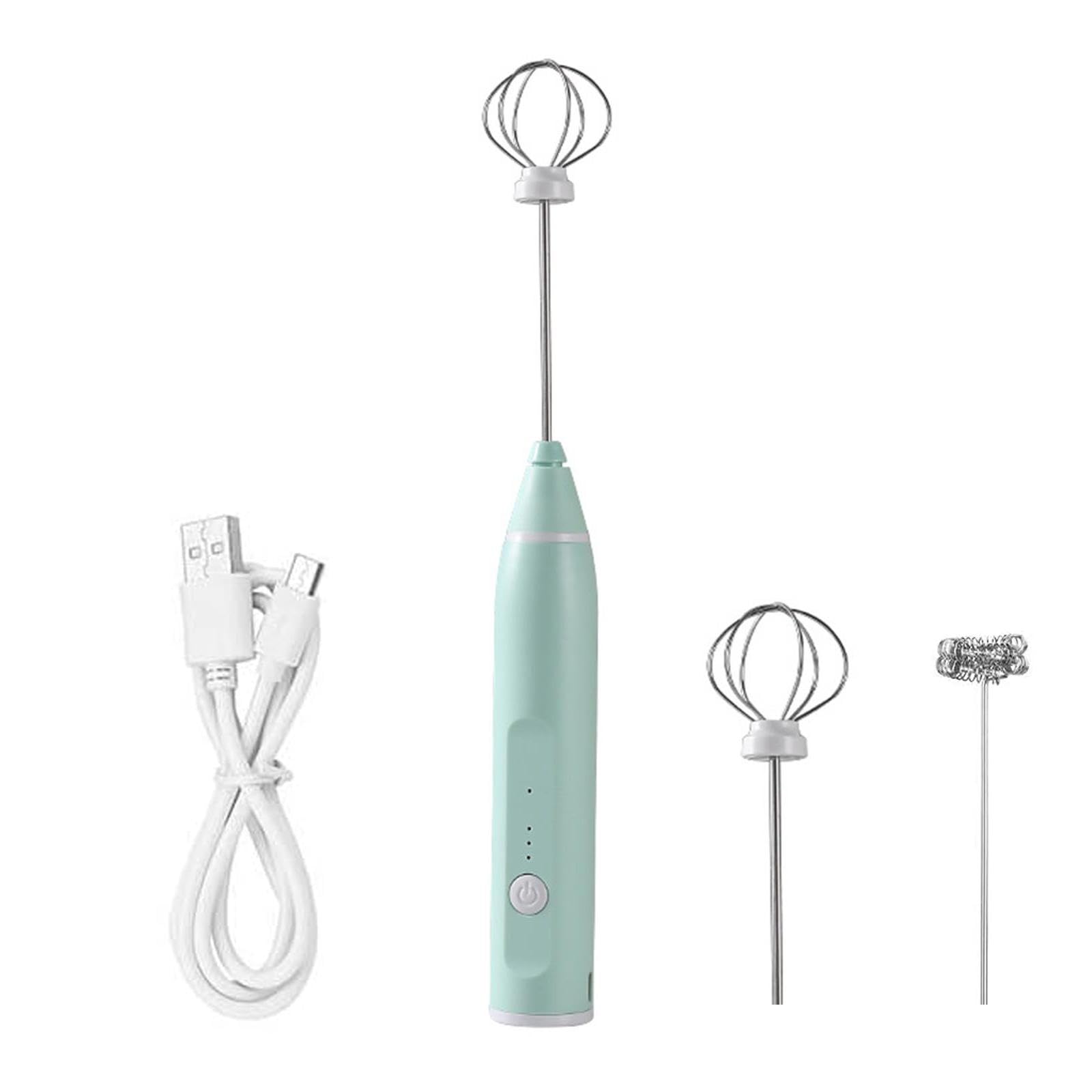Mini mezclador de mano, batidor eléctrico inalámbrico para huevos, leche, café y alimentos para bebés, fuerte de tres velocidades ajustables