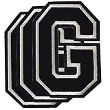 Harsgs 3.1 Inch Iron on Letters Patches, Embroidered Individual Letters Patch Applique for Clothes,