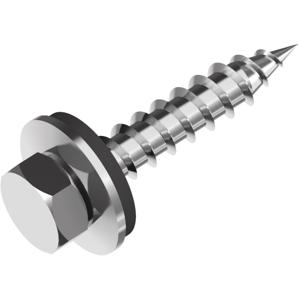 Lot de 200 Façade Construction Schr. F. bois Variateur. EPDM dichtsch. A2 type A 6,5 x 25 EPDM – Ø 19 mm