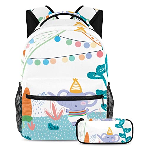 Sac à dos éléphant multicolore idéal pour la rentrée des classes et les sorties