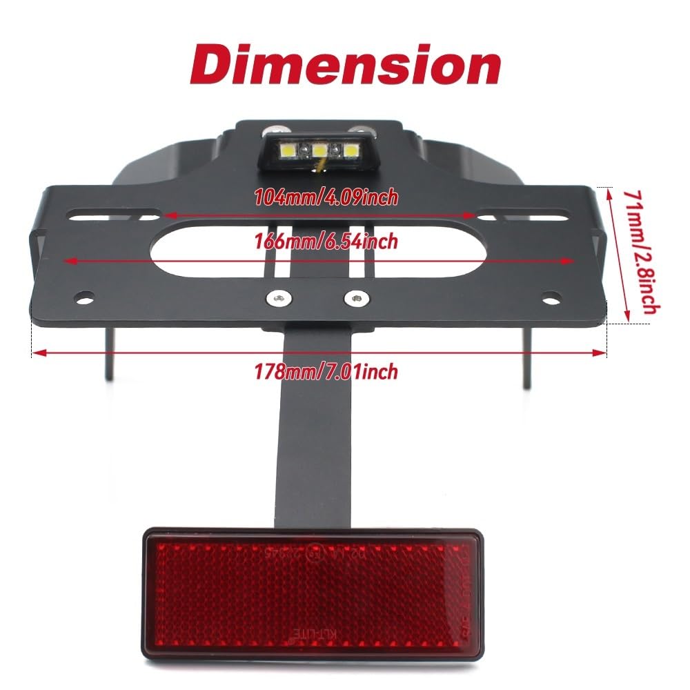 Portatarga Kit porta targa posteriore per moto, staffa per BETA ALP 4.0 X TE 2024