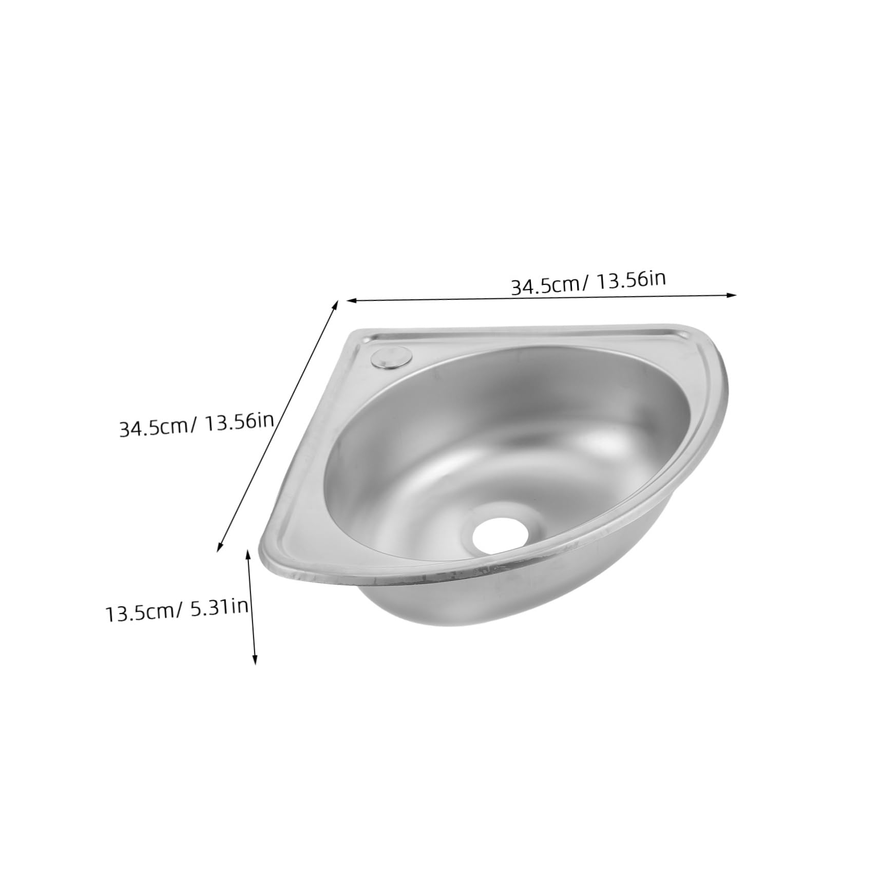 GANAZONO Fregadero Camper de Acero Inoxidable Pequeño, Diseño Multifuncional Seno, Adecuado para Motorhomes y Cocinas Pequeñas, Material Resistente y Compacto Estilo Aleatorio