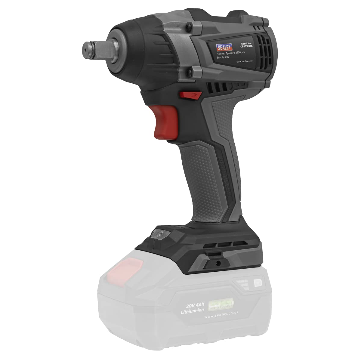 Sealey Brushless Impact Wrench 20V 1/2""Sq - Body Only CP20VIWX
