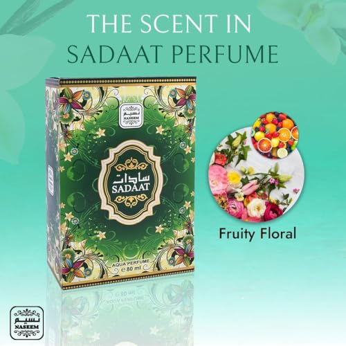 Image of NASEEM Sadaat Aqua Perfume 80ml - A Fresh and Elegant Eau De Parfum for Men & Women - Features a Subtle Tone with Long-Lasting Fragrance Perfect Special Occasions