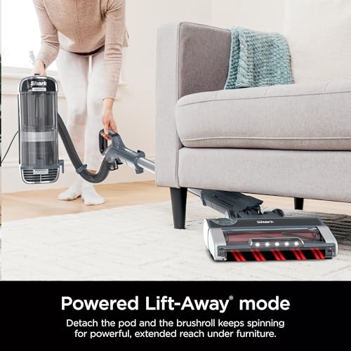 SHARK UV2500 Upright Vacuum, Vertex with DuoClean PowerFins, HairPro, Powered Lift-Away, Self-Cleaning Brushroll, & Odor Neutralizer Technology, Blue (Renewed)