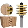 Cabinet Door Router Bits, Finger Joint, Cabinet Router Bits 1/2 Shank, Finger Pull Router Bit 16000RPM, Jointer Router Bit with 1-13/16 Inch Diameter