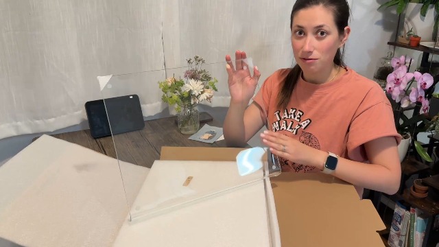 Tabla para cortar de vidrio templado rectangular clara miniatura 7