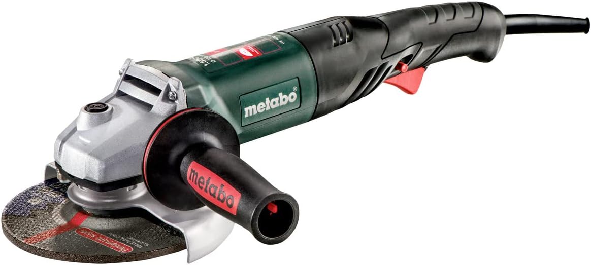 Metabo 6-Inch Angle Grinder | 9,600 RPM | 13.5 Amp | Electronics | Paddle Switch | Electronic Safety Clutch | Rat Tail | WEP 1500-150 RT