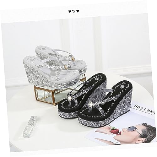 Pantoufles femmes flip-flop sandales de chambre été paillettes