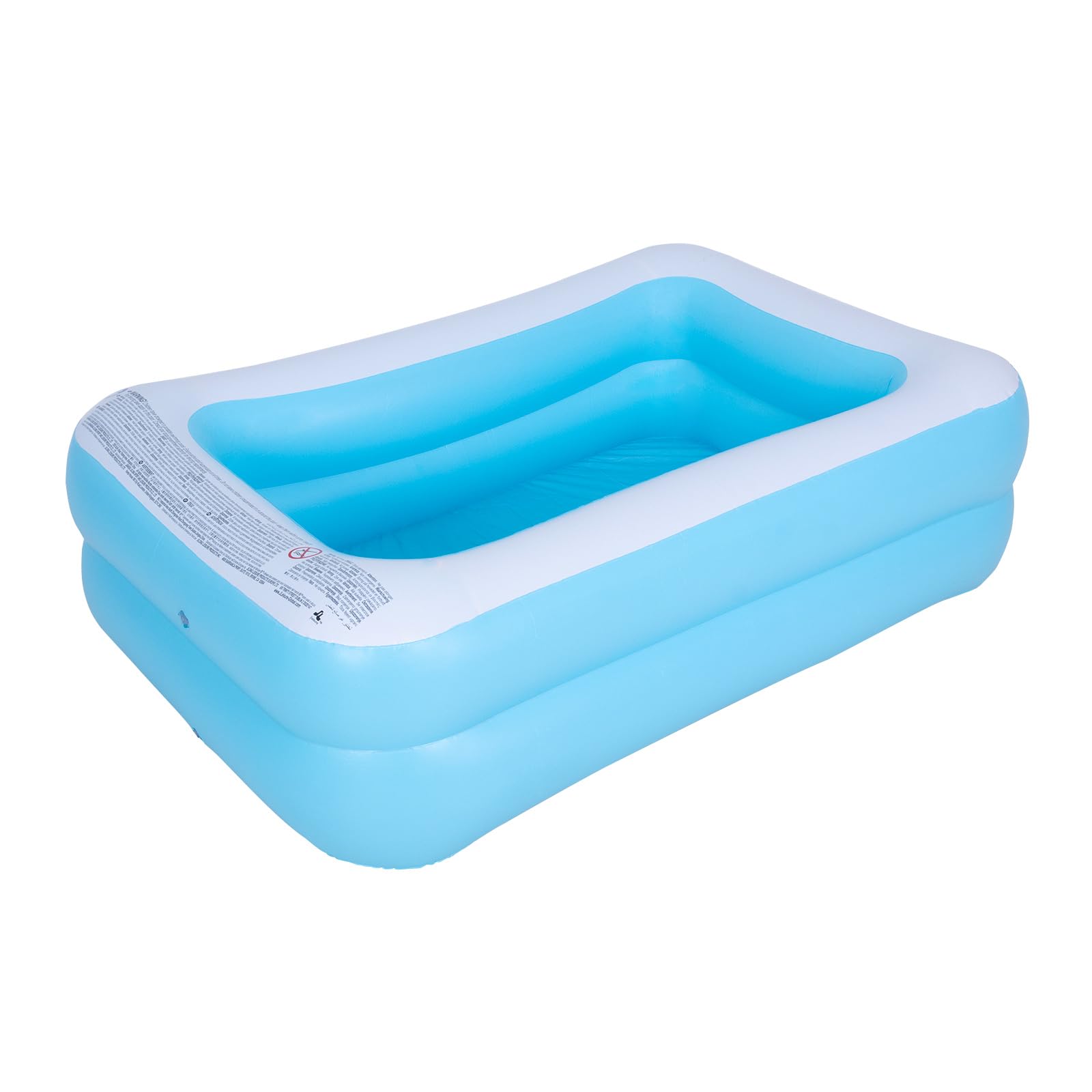 Inflatable Swimming Pool for Kids Outdoor Ground Rectangular Kiddie Pool (Max 61x42.5x18 Inch)