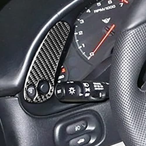 Real Premium Carbon Fiber Car Speedometer Side Dashboard Button Switch Interior Trim Cover Compatible with Chevrolet Corvette C5 1998 1999 2000 2001 2002 2003 2004 Accessories (Style B)
