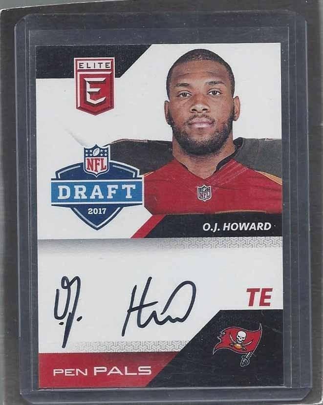 O.j. Howard 2017 Elite Pen Pals Buccaneers On Card Rookie Auto Rc - Football Slabbed Autographed Rookie Cards