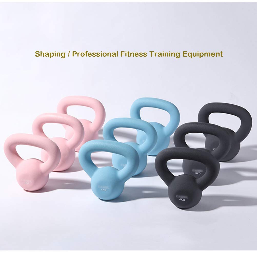 Kettlebell AGYH Soft Touch in Ghisa, Attrezzatura Sportiva per Uomo, Donna E Bambino, 4 kg / 5 kg / 6 kg, 3 Colori