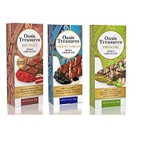 Oasis Treasures Dubai Chocolate Bars, Assorted Flavors - Red Velvet, Cookies N Cream, Pistachio, 2.5-2.6 oz