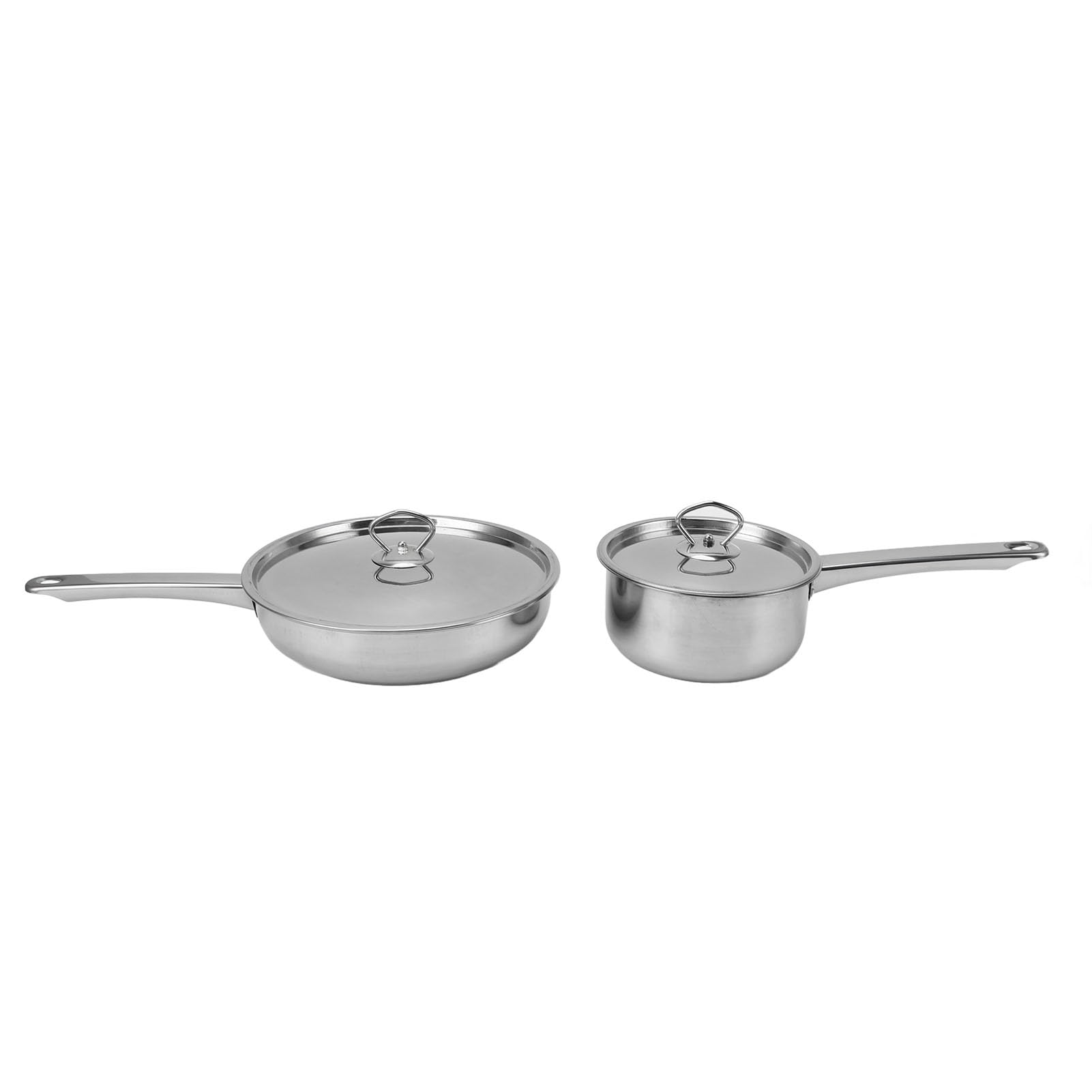 Dioche Juego de Ollas y Sartenes de Acero Inoxidable Juego de Utensilios de Cocina de Primera Calidad para Cocinar en el Hogar de Utensilios de Cocina Duraderos con Ollas para
