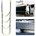 RiToEasysports Boat Boarding Rope Ladder,5 Steps Foldable Assist Outdoor Climbing Rope Ladder for Sailboat Kayak Canoeing Boating Water Sports