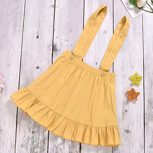 BOBORA Conjunto de roupas de bebê meninas, T-shirt sem mangas com bolinhas e saia por 1-6 anos