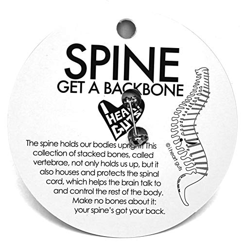 I Heart Guts Spine Lapel Pin - Baby Got Backbone #TOP4