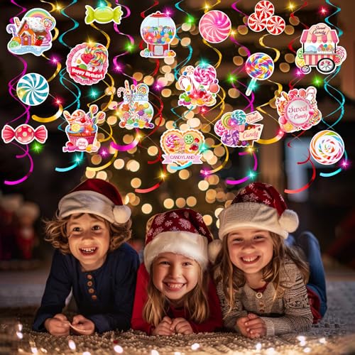 40Pcs Sweet Candyland Birthday Decorations