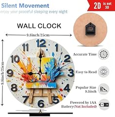 Colorful 10 Abstract Wooden Easel Clock product image