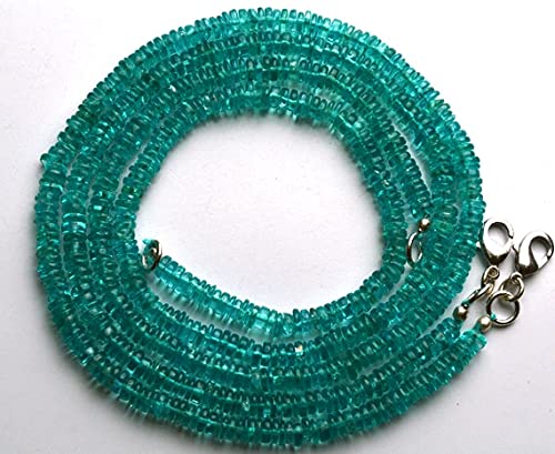 Apatite bleu-vert HEISHI 3-4mm, perles naturelles en forme de roue pour création de bijoux raffinés