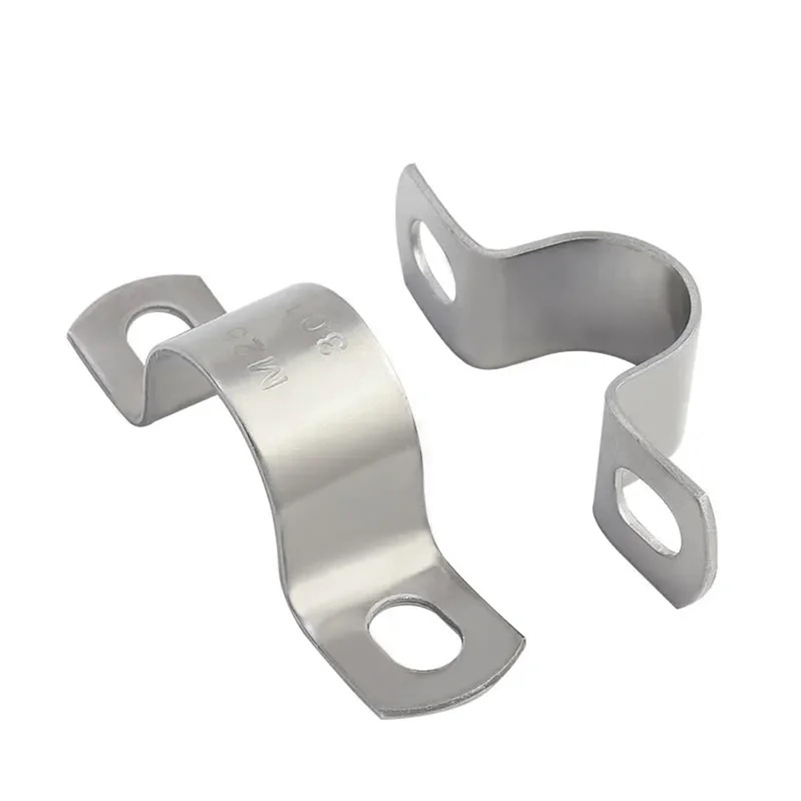 5-Pack Stainless Steel U-Tube Strap Saddle Clamps for Pipe OD 8-300mm - Durable and Hose Fastener Clips(M102)