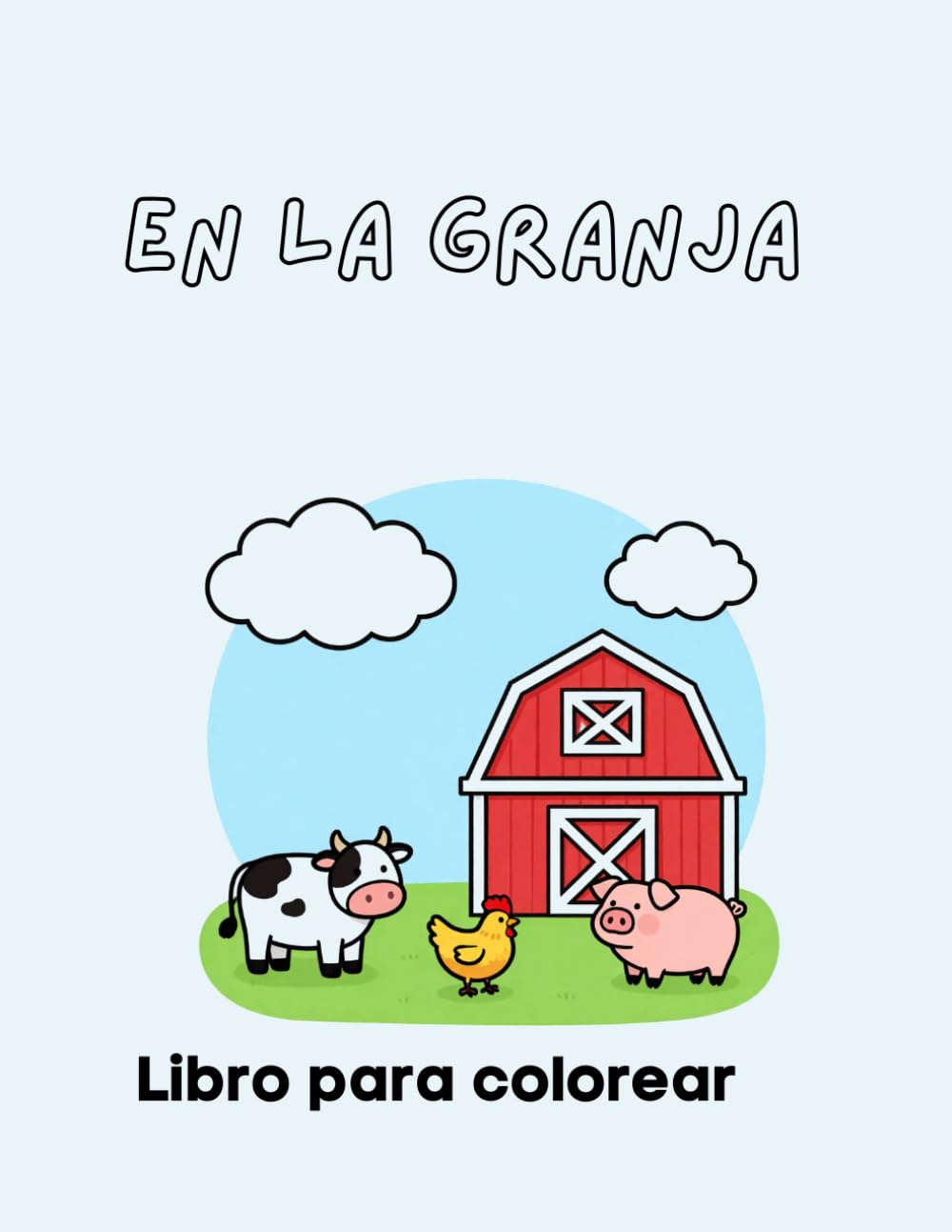 En la granja: Libro para colorear