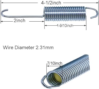 Yoogu 4-1/2 inch Recliner Sofa Chair Bed Tension Spring Replacement | 2 PCS