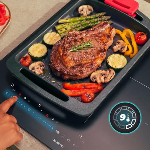 Table induction 4 foyers Cecotec 7400W avec zone modulable Flex et Booster