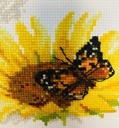 Image of RIOLIS - Hot Summer 1488, Floral Cross Stitch Kits 15,75 inch x11,81, Cross Stitch Kits for Beginners & Advanced, Crossstitching Kits Adult, Counted Stitching Kits, Flowers Embroidery Kit