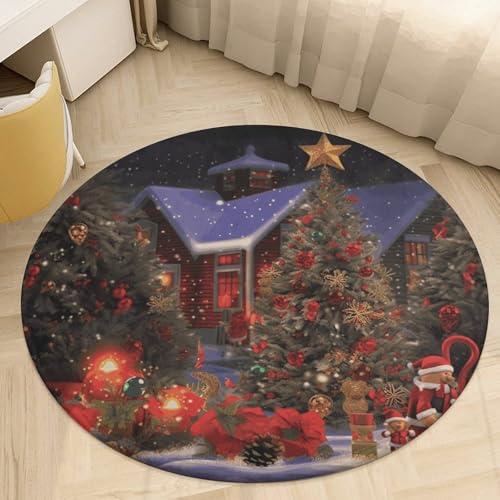 Alfombra lavable para suelo de cocina pequeña con diseño navideño 7