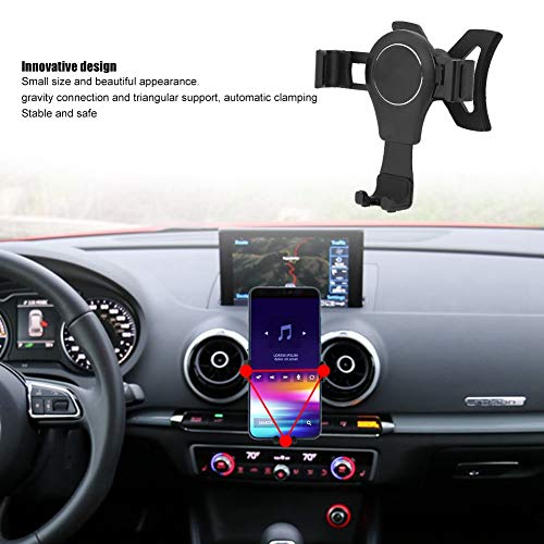 Keenso Suporte universal de suporte de telefone para carro, fixação automática, liga de alumínio, co