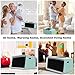 Healvaluefit Simple Music Player for Elderly, Easy Audiobook Player with 32GB TF Card & Card Reader for Dementia, Alzheimers, Visually Impaired, Low Vision Patients, Wired - Cyan