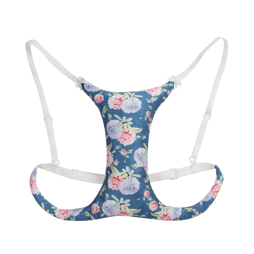 VMS INDIA Anti-Wrinkle Breast Prevention Age Cleavage Neck Chest Pillow Cushion Blue-image-1