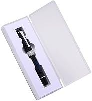 Vista 4 de Majohn T5 - Pluma estilográfica de pistón azul fuegos artificiales de punta fina, gran capacidad de tinta con caja