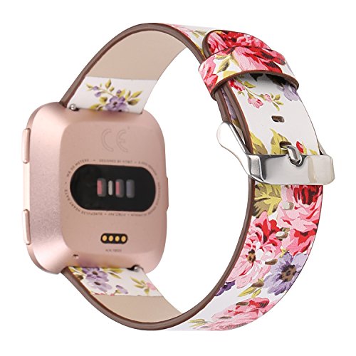 Bands for Fitbit Versa & Versa Lite/Versa 2, Jimbird PU Leather Replacement Bracelet Wrist Watch Band for Fitbit Versa Fitness Smart Watch