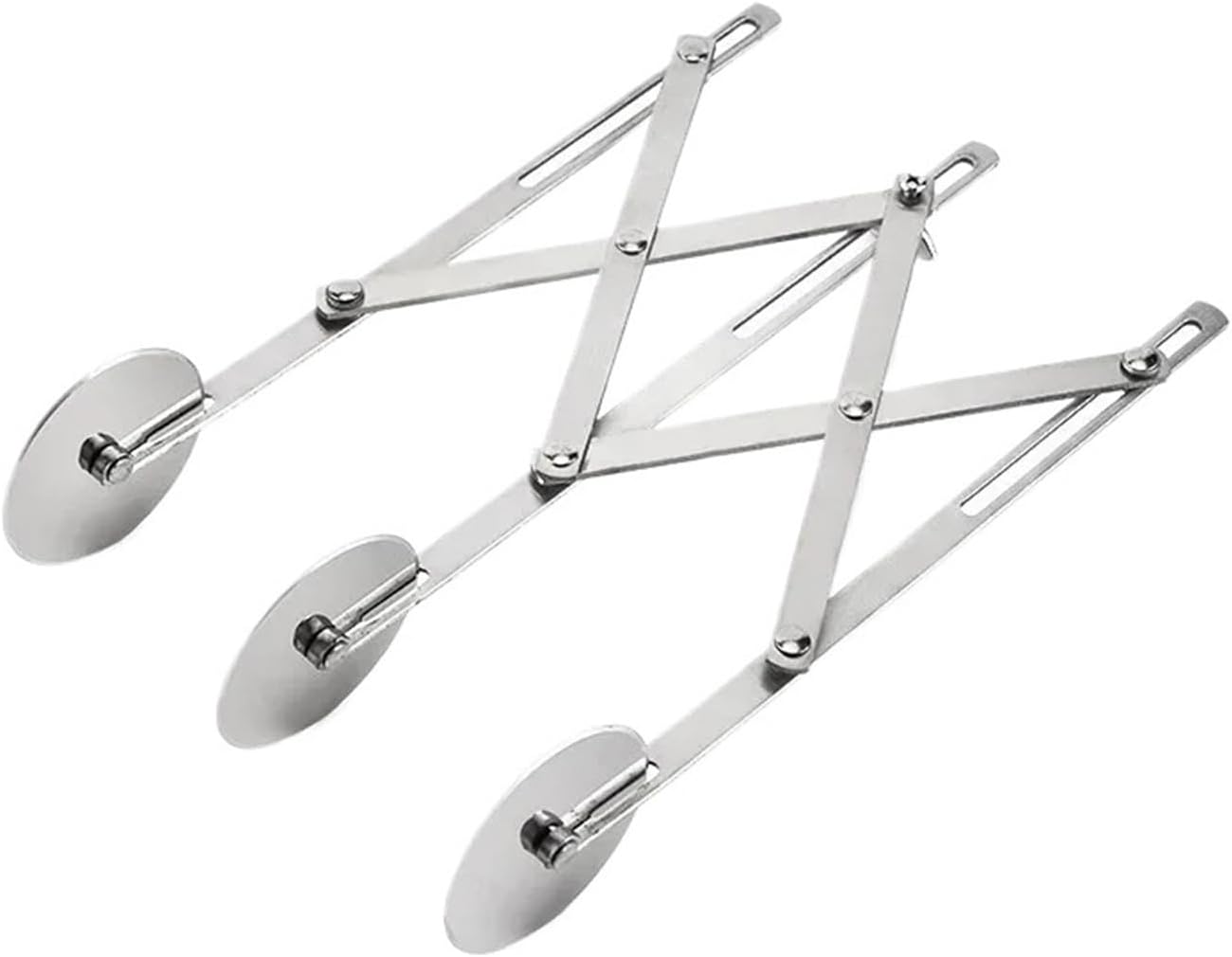 3/5/7 Wheel Cutter Dough Divider Knife Flexible Roller Blade Pizza Pastry Peeler Stainless Steel Baking Pan Tool(5 rounds)