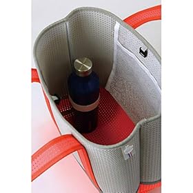 Time Concept EVA Resin Lightweight Mesh Shape Tote Bag - Neon Orange - With Reflective Tape, Travel Beach Carry-On 51B9idcL8AL. SS280