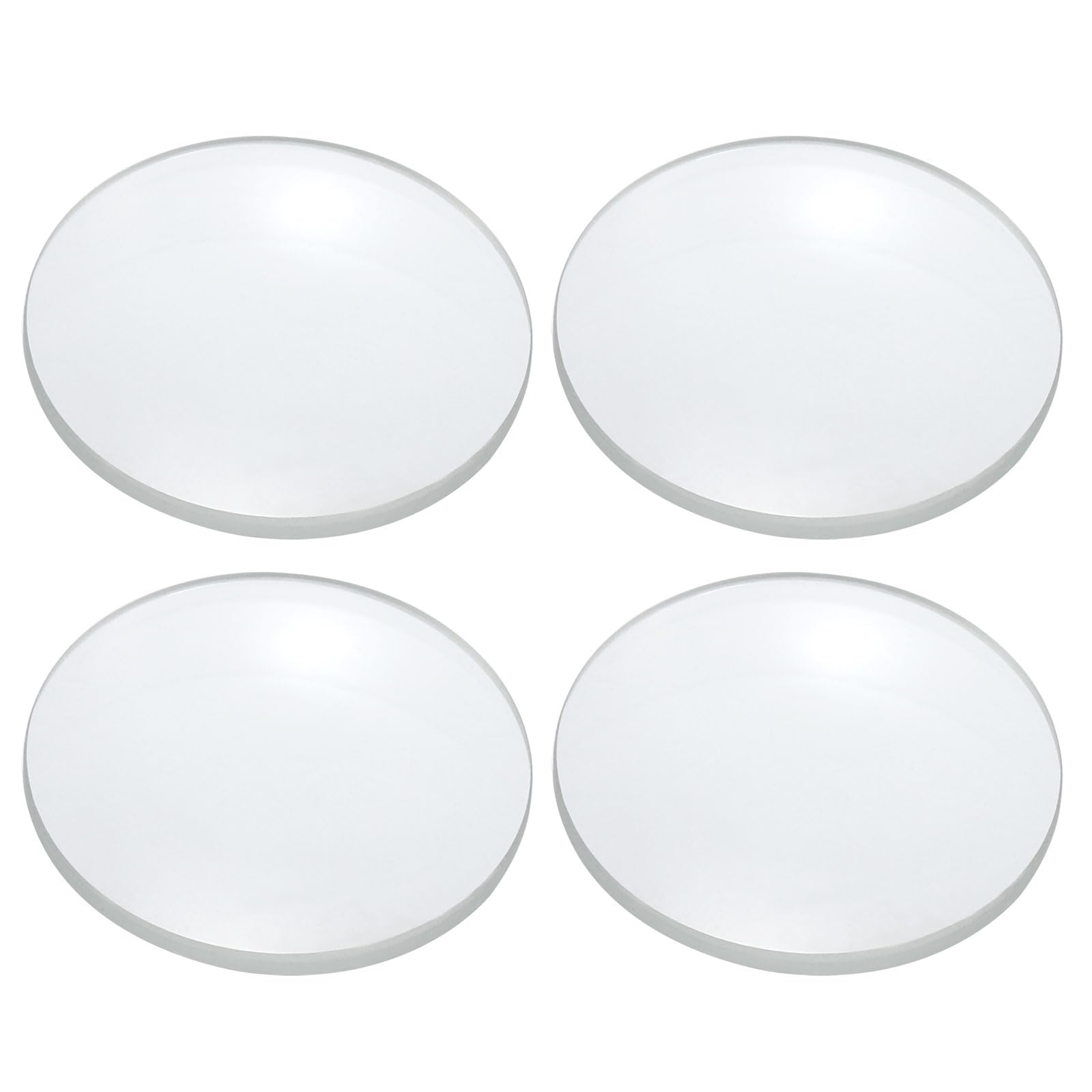 PATIKIL Concave Lens, 65mm Focal Length 30mm (1.2") Diameter Round Glass Magnifying Telescope Lens Trial Set Ground Edge for Lab Physics Class Optics Scientific Experiments, White, 4Pcs