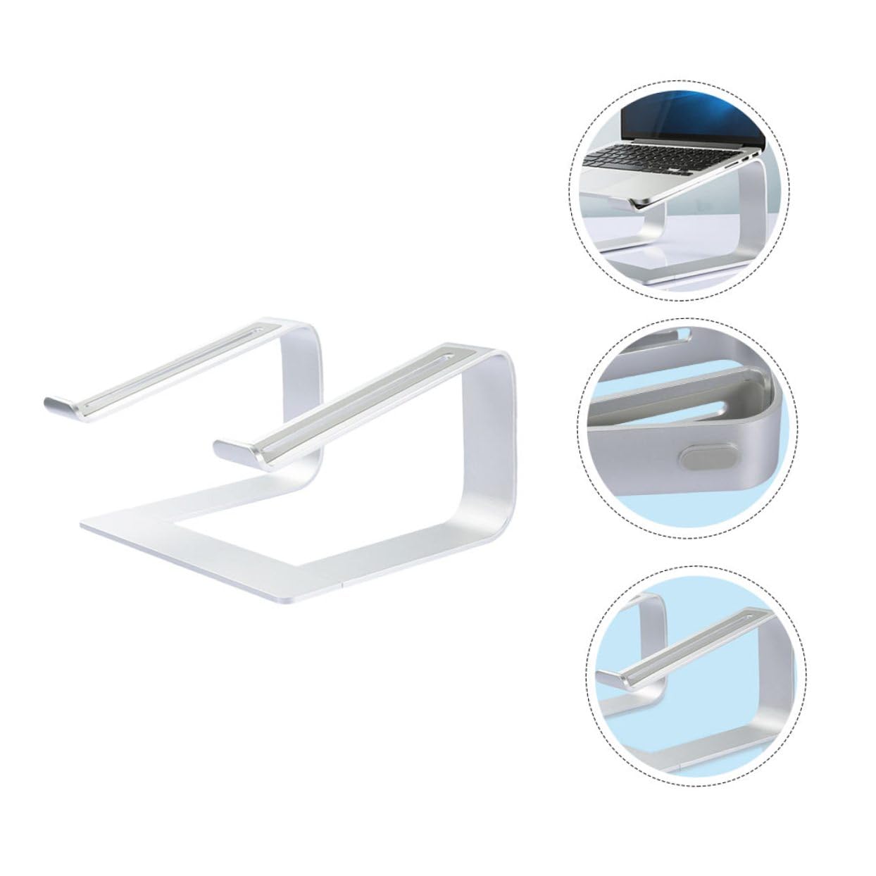 NUOBESTY Soporte para Portátil de Aleación de Aluminio Soporte Antideslizante para Tableta Resistente para Portátil para Trabajo o Estudio Casa
