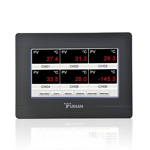 7-Inch Touch Screen 6-Zone Temperature Indicator/Panel Meter