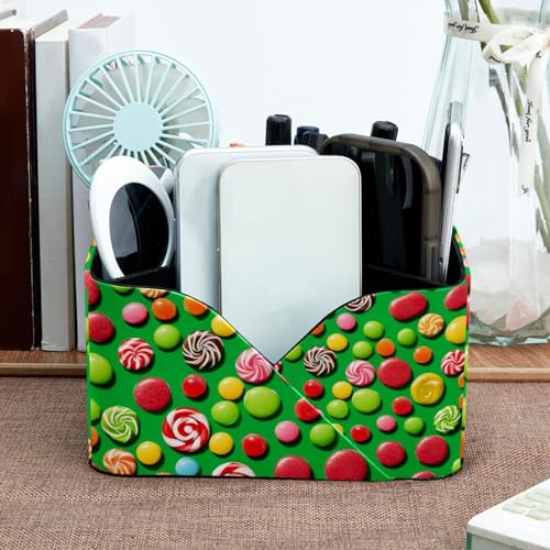 Porte-stylo rectangulaire compact avec boîte de rangement teinte vert bonbon