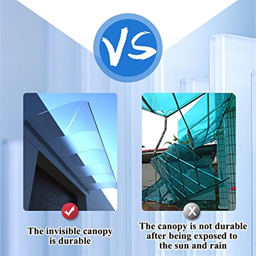 Toldo de policarbonato para ventana y puerta exterior con panel hueco 7
