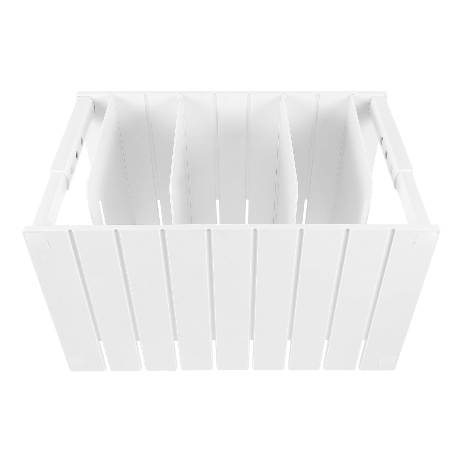 Organizzatore Bordi Lisci Arrotondati per Borse da Armadio Bianco in Abs Divisori Regolabili e Doppio Strato per Versatile Storage in Camera