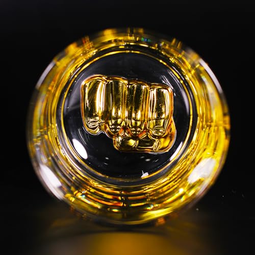 Image of Melbify Gold Knockout Whiskey Glass Gift Set | 6 pcs Set| 300 ml | Premium Packing | Gift Box | Gold-Bottomed | Imported | Luxurious | Ideal for Wedding Gifts, Anniversary, VIP and Corporate Gifts
