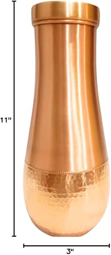 Miniatura 50 de Plan Design - Botella de agua de cobre puro Botella de agua a prueba de fugas sin costuras para el hogar, oficina, hotel, viajes y regalos, bebe