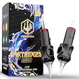 POSEIDON 20PCS Tattoo Cartridge Needles #12 (3RL) Standard Round Liner Tattoo Needles with Membrane Professional Disposable and Safety Tattoo Needles for Tattoo Pen